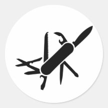 Black Army knife Stickers