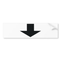 black arrow down bumper stickers