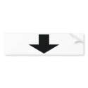 black arrow down bumper stickers by Tomaniac black arrow down bumper stickers