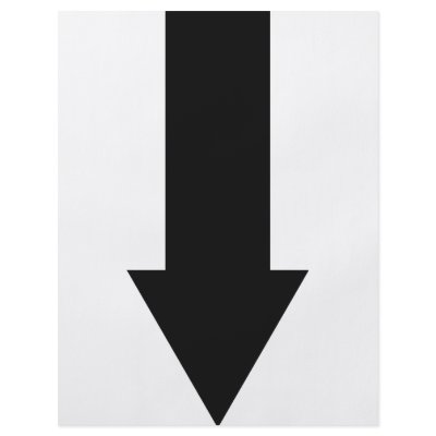 black arrow down icon flyer by TomaniacLines
