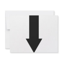 black arrow down icon invitations