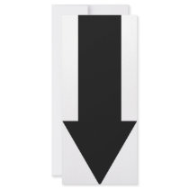 black arrow down icon rack cards