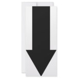 black arrow down icon custom rack cards