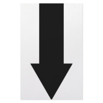 black arrow down icon stationery