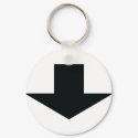 black arrow down keychains by Tomaniac black arrow down keychains