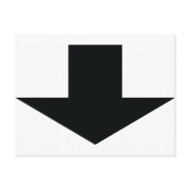 black arrow down postcards