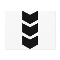black arrow down postcards