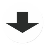black arrow down round sticker
