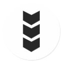 black arrow down stickers