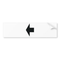 black arrow left bumper stickers
