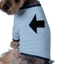 black arrow left doggie tshirt