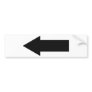 black arrow left icon bumper sticker