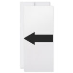 black arrow left icon custom rack card