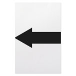 black arrow left icon stationery paper