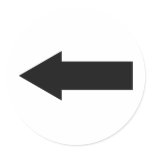 black arrow left icon round stickers