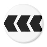 black arrow left fridge magnet