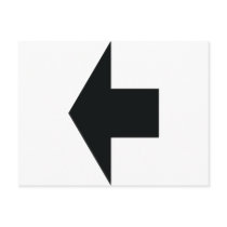 black arrow left postcards