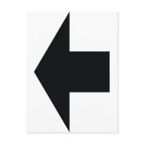black arrow left postcards