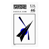 Black Arrow - on white postage