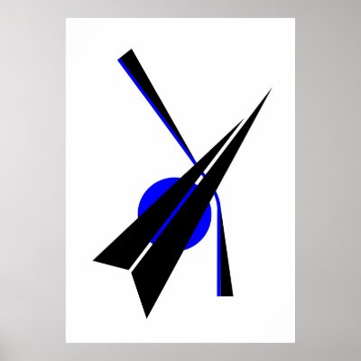 Black Arrow - on white Print by lonvig
