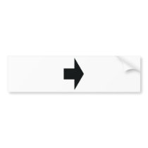 black arrow right bumper sticker