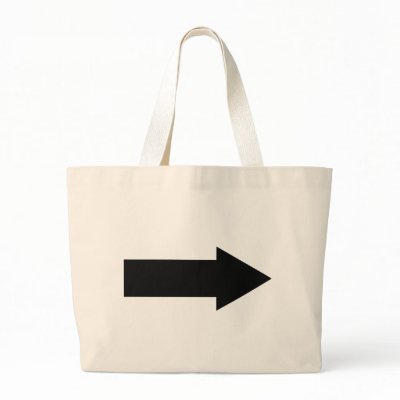black arrow right icon canvas bag by TomaniacLines