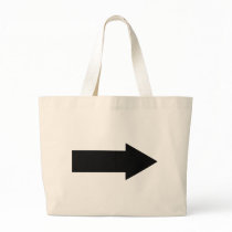 black arrow right icon canvas bag
