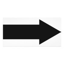 black arrow right icon customized photo card