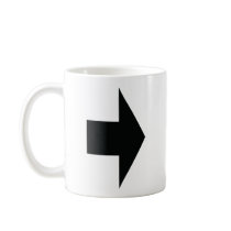 black arrow right coffee mug