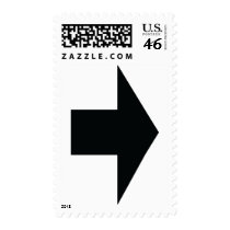 black arrow right postage