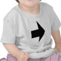 black arrow right t-shirts