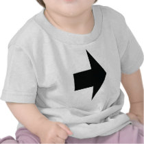 black arrow right t-shirts by Tomaniac black arrow right t-shirts