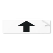 black arrow up bumper sticker