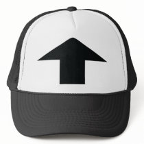 black arrow up mesh hats