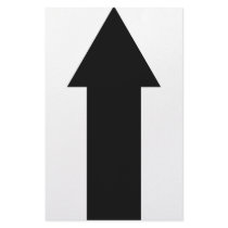 black arrow up icon stationery