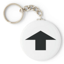 black arrow up key chain