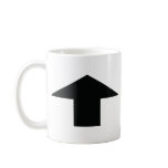 black arrow up coffee mugs