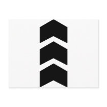 black arrow up postcards