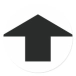 black arrow up round stickers