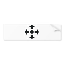 black arrows icon bumper stickers