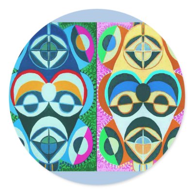 Black Art Colorful Future - Obama Factor Round Sticker by doonagiri