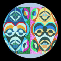 Black Art Colorful Future - Obama Factor Round stickers