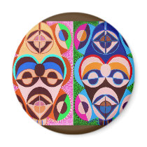 BLACK art in COLOR .. Freedom of expression magnets