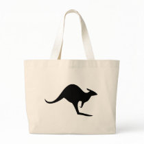 black australian kangaroo - australia tote bag