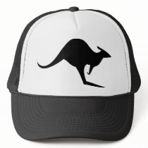 black australian kangaroo - australia trucker hat
