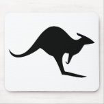black australian kangaroo - australia mouse mats