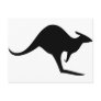 black australian kangaroo - australia postcard