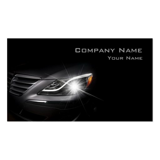 Black Automotive Business Card (front side)