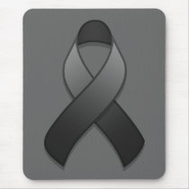 Black Awareness Ribbon Mousepad by jamieco Black Awareness Ribbon Mousepad