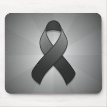 Black Awareness Ribbon Mousepad by jamieco Black Awareness Ribbon Mousepad